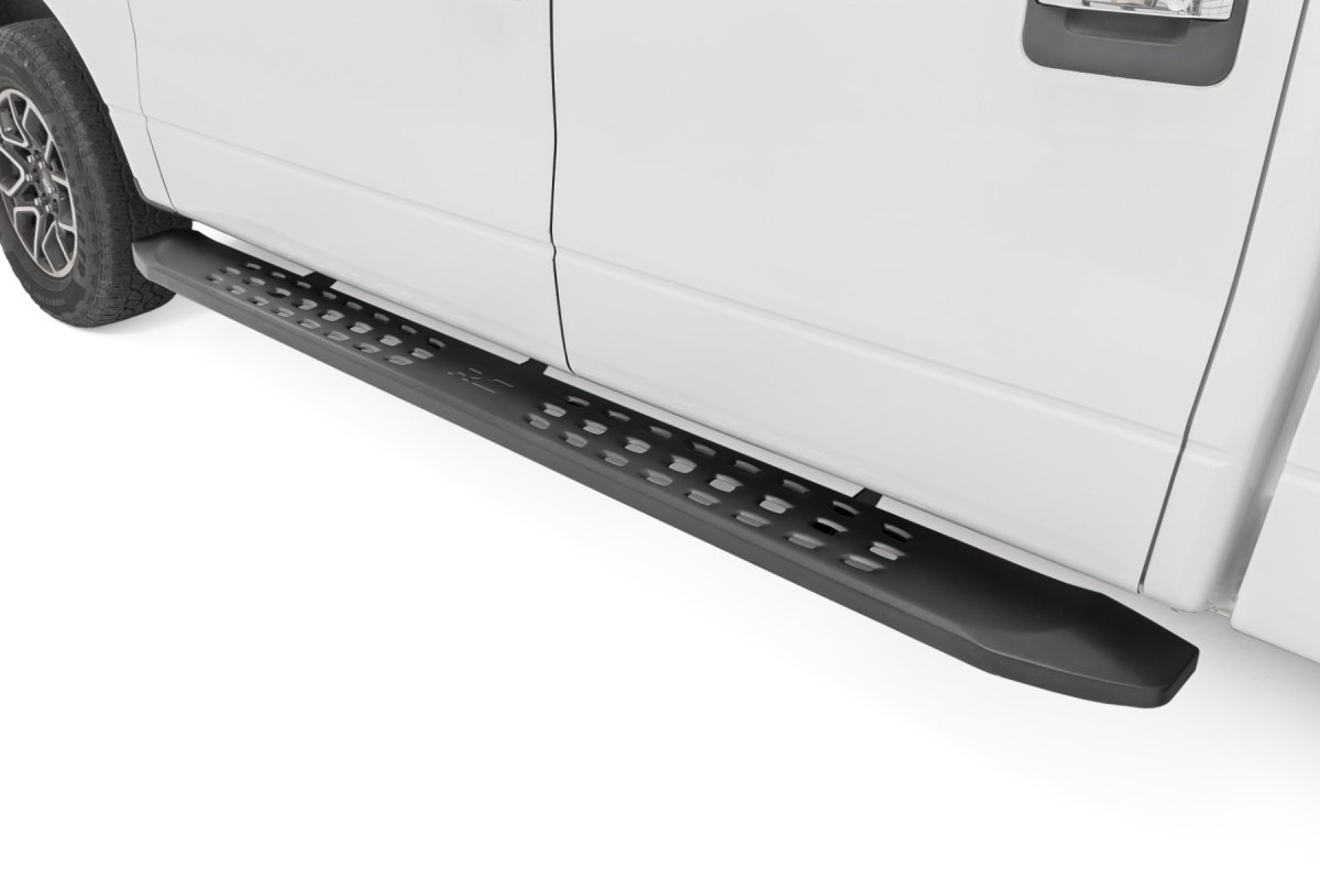 Ford F-150 Running Board - Crew Cab - Rough Country - RPT2 - Black - '09-'14